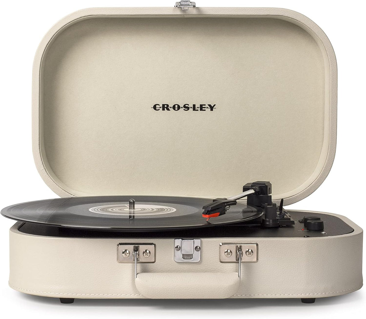 Portable Bluetooth 3-Speed Suitcase Turntable Record Player with Speakers