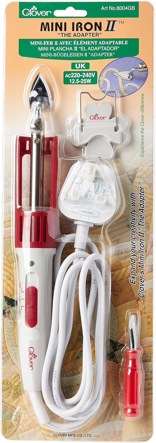 Mini Craft Iron for Quilting Sewing Portable Lightweight w Interchangeable Tip