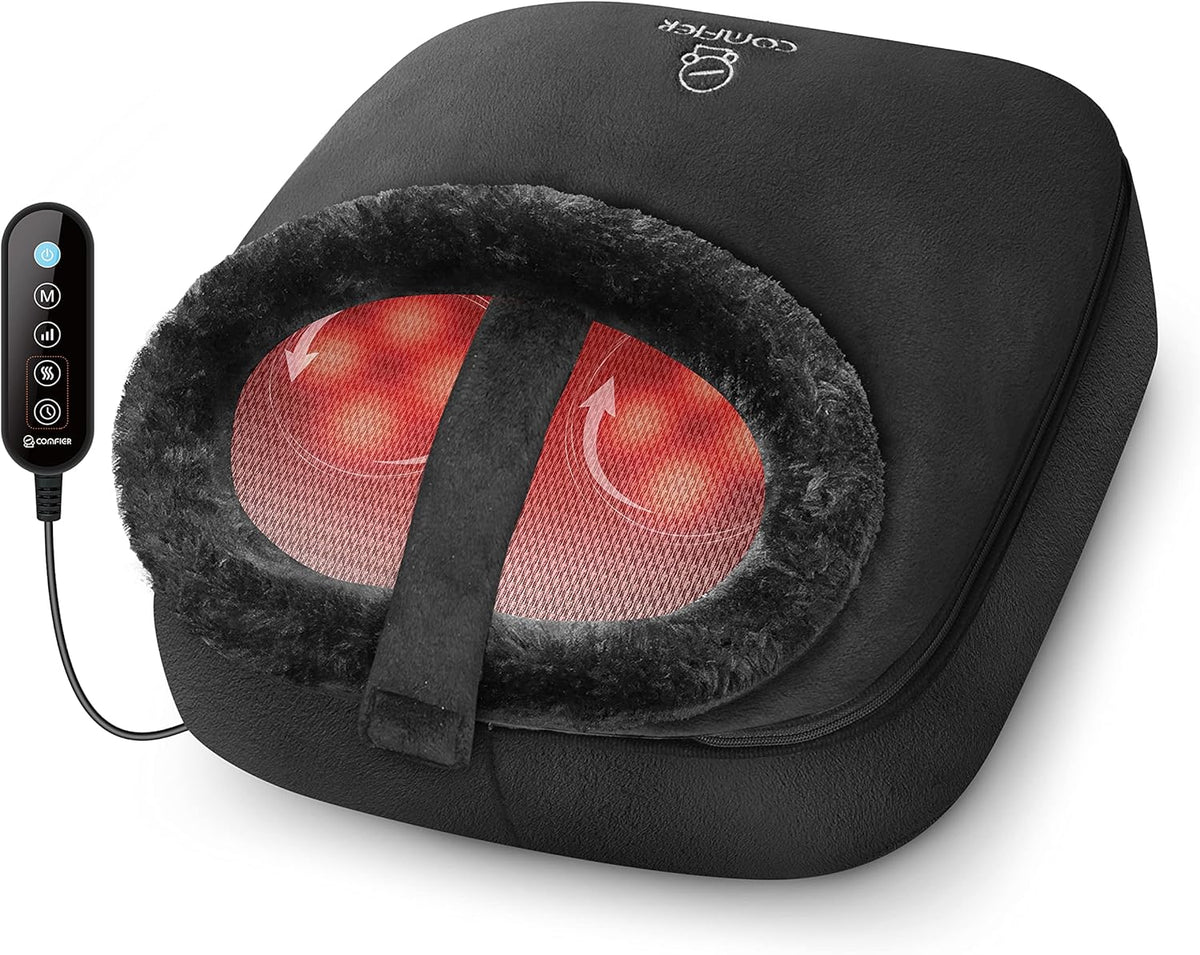 Shiatsu Foot Massager with Heat Foot Warmer 2in1 Back Massage Timer