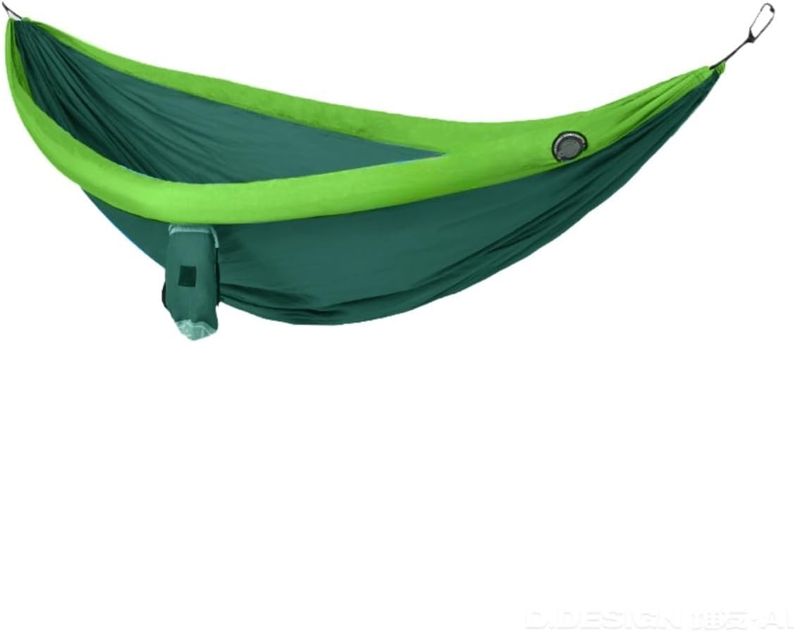 Double Inflatable Hammock Outdoor Swing – Anti - Tilt, 400lbs Capacity, Green - Kwikley