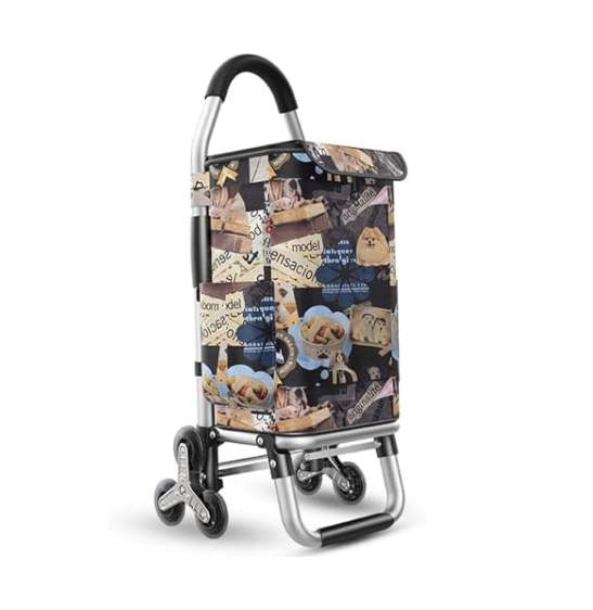 Foldable Stair Climber Shopping Cart 6 - Wheel Waterproof Lightweight 36L - Kwikley