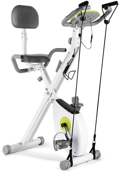 Foldable Upright & Recumbent Exercise Bike w/ Pulse Sensor & Arm Bands - Kwikley