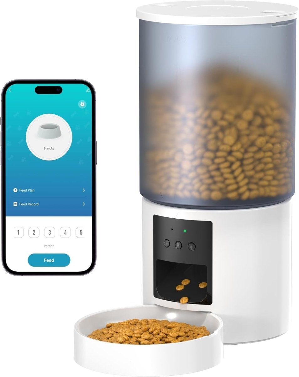 WiFi Automatic Pet Feeder 6L Smart Food Dispenser Timer Voice Record - Kwikley