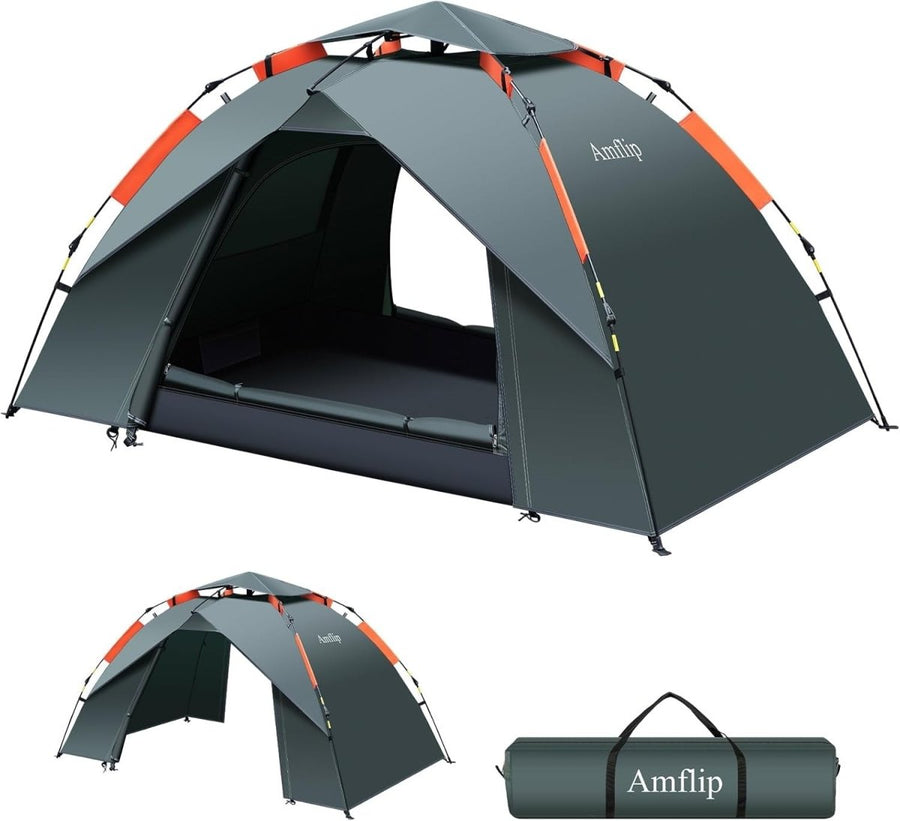 1 Man Automatic Pop Up Camping Tent 4 Season Waterproof Dome - Kwikley