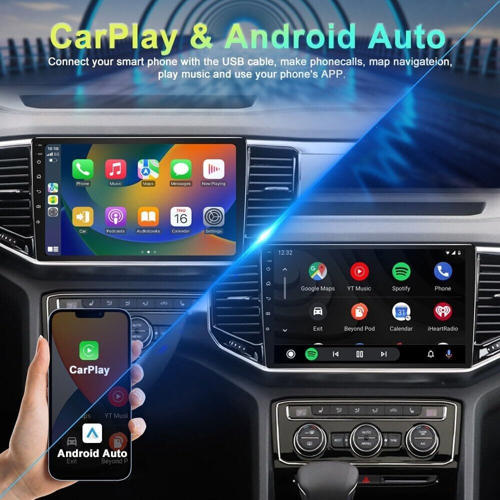 10" Android 14 Car Stereo CarPlay Hilux 2015 - 2023 GPS 2+64GB - Kwikley
