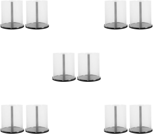 10 Pack CD DVD Storage Boxes Clear Plastic Disc Organizer Stackable
