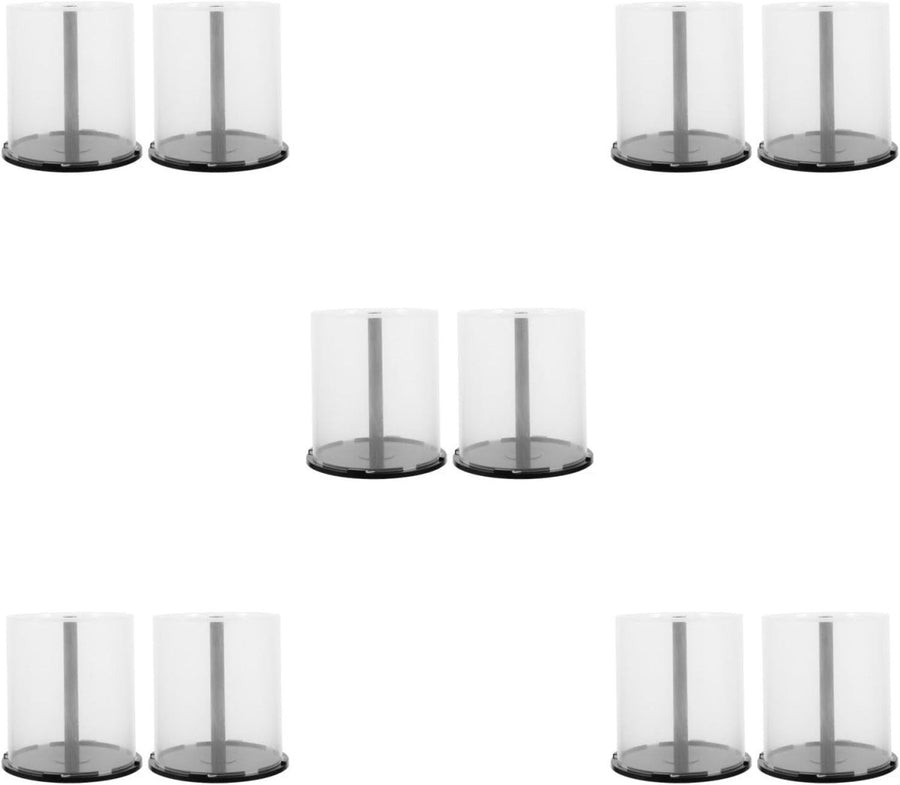 10 Pack CD DVD Storage Boxes Clear Plastic Disc Organizer Stackable - Kwikley