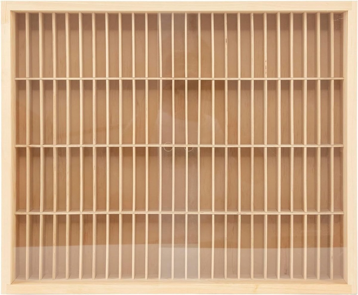100 Slot Cassette Tape Storage Rack Wall Mount Media Display Cabinet - Kwikley