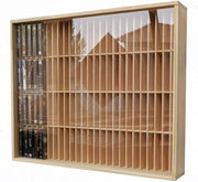 100 Slot CD Cassette Tape Storage Rack Wall Mount Display Cabinet Door - Kwikley
