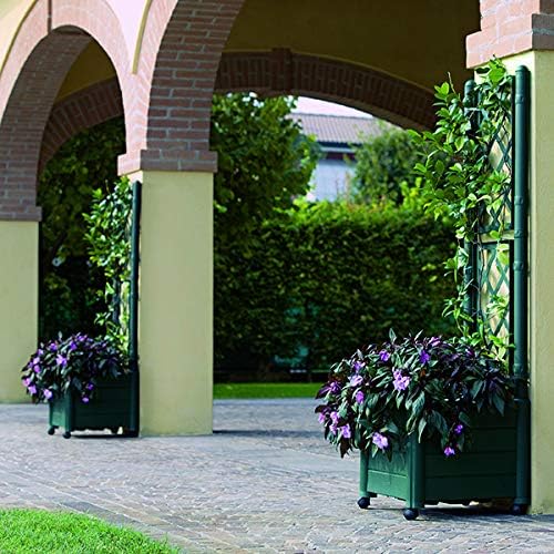 100cm Planter with Trellis Climbing Support Garden Patio Box - Kwikley