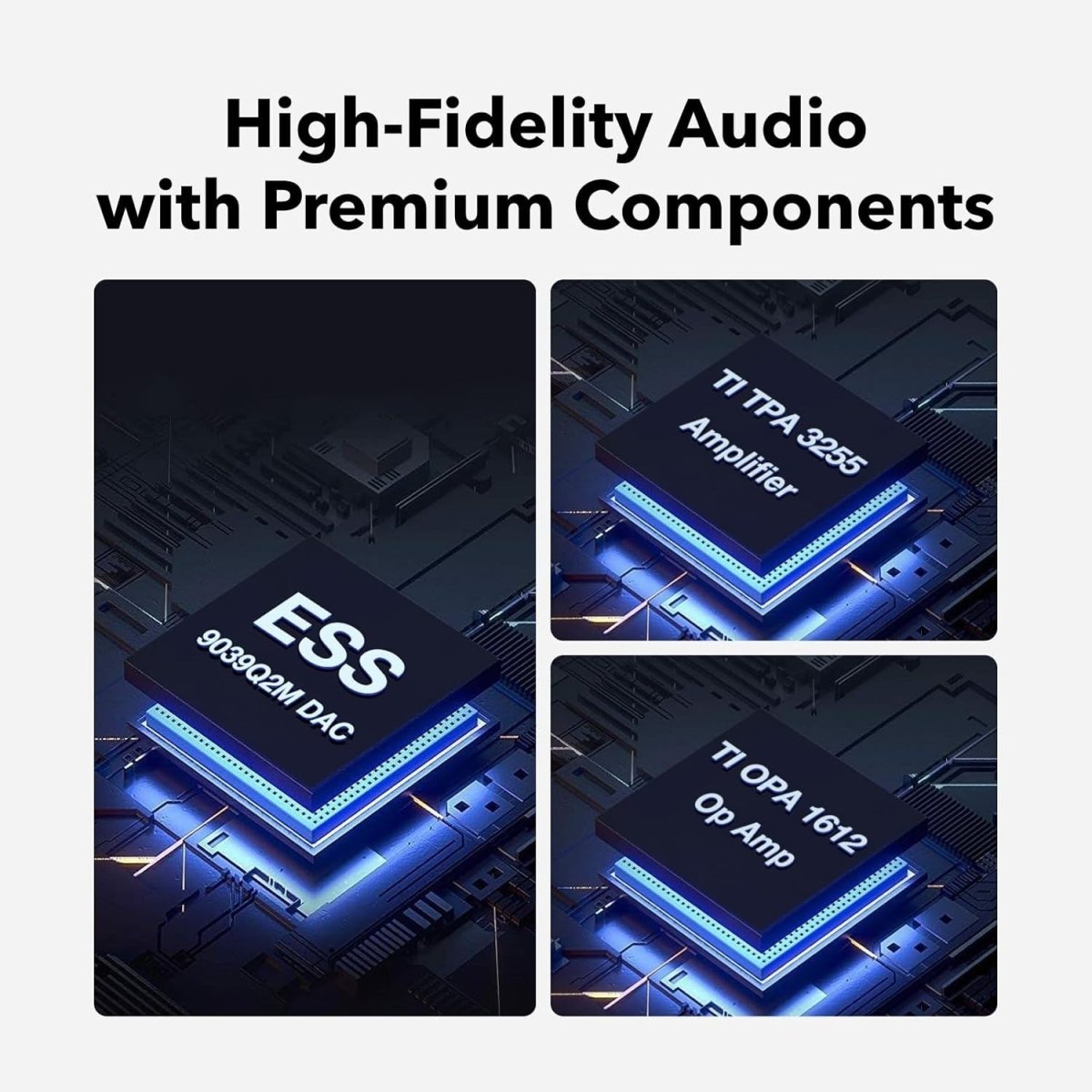 100W Stereo Power Amplifier ESS DAC TPA3255 RCA Coax Optical Inputs - Kwikley