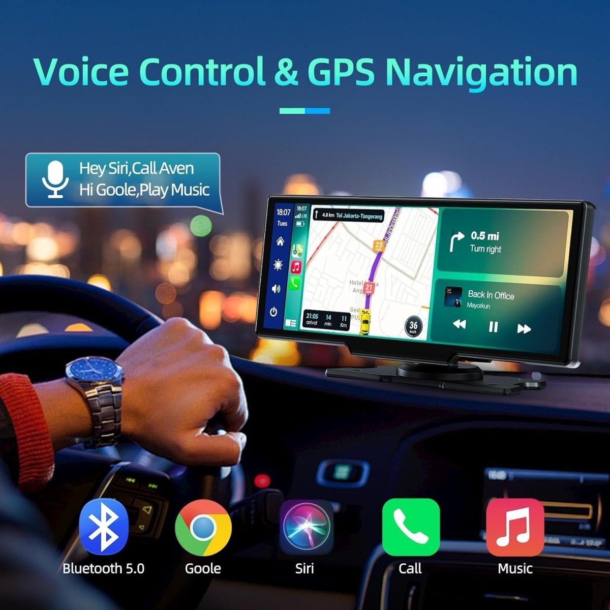 10.26" Wireless CarPlay Screen 4K Dash Cam 1080P - Kwikley