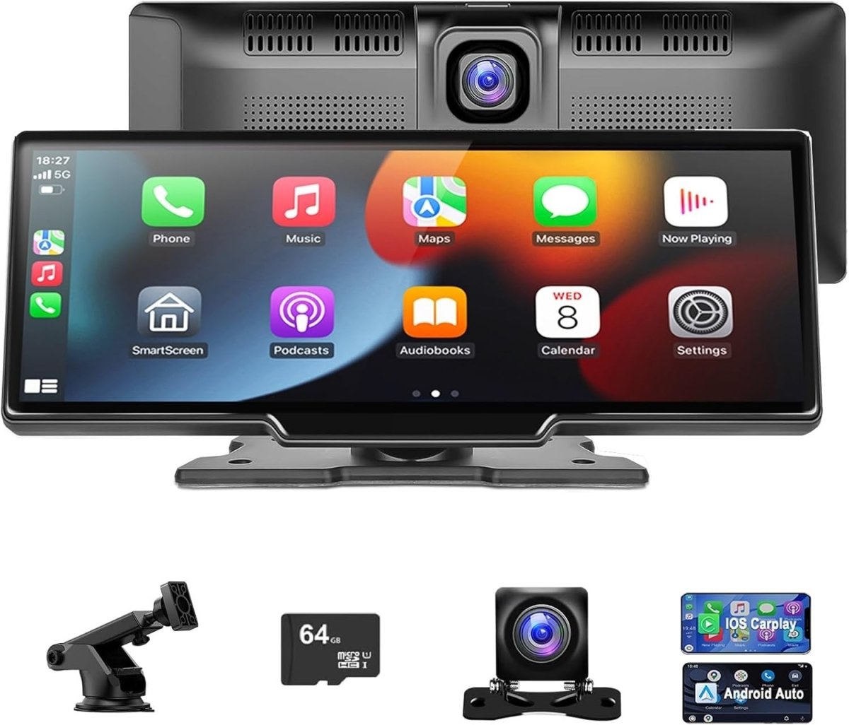 10.26" Wireless CarPlay Screen 4K Dash Cam 1080P - Kwikley