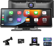 10.26" Wireless CarPlay Screen 4K Dash Cam 1080P - Kwikley