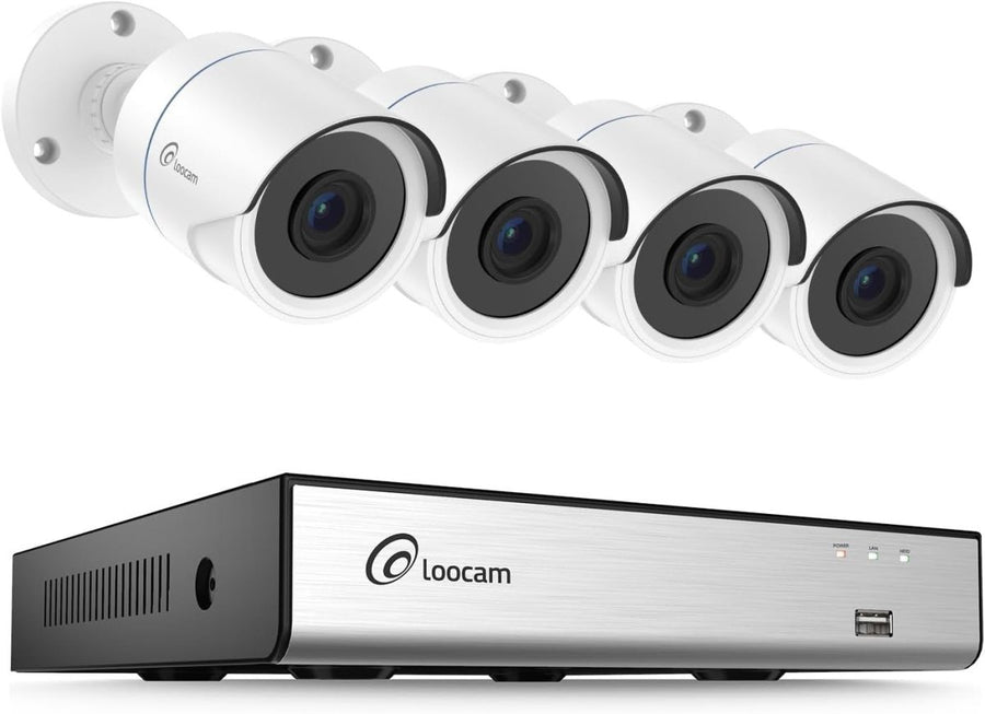 1080P CCTV Camera System 8CH DVR 4 Cameras AI Detection Night Vision - Kwikley