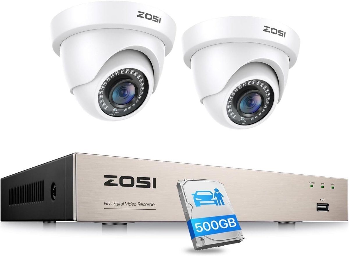 1080P CCTV Security Camera System 8CH DVR 500GB HDD AI Detection - Kwikley