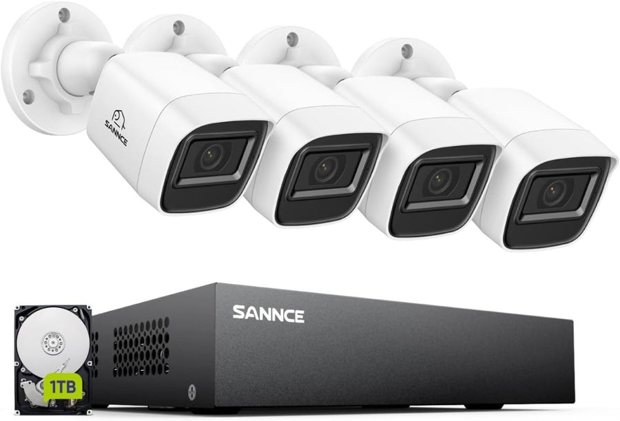 1080P CCTV Security System 4 Cameras 8CH DVR 1TB HDD Night Vision - Kwikley