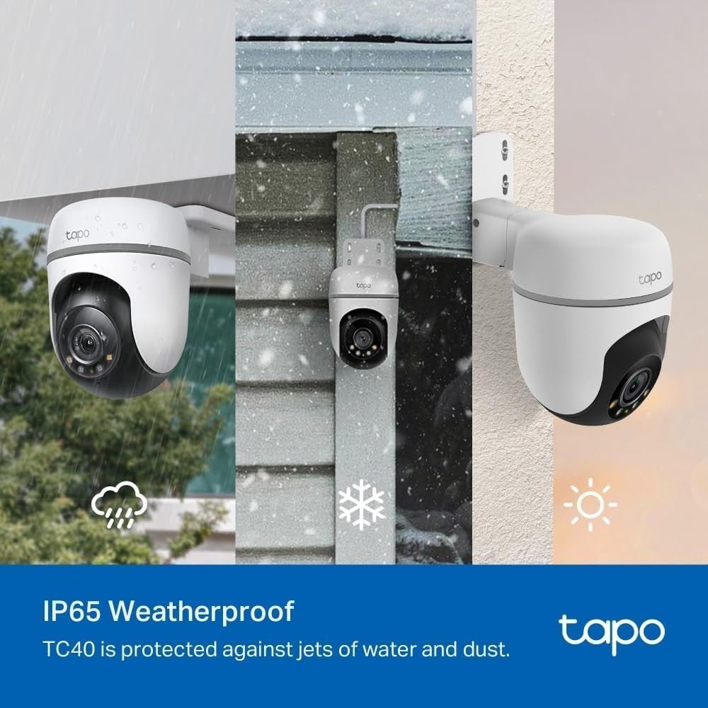 1080P Outdoor Security Camera 360° PTZ WiFi Color Night Vision AI - Kwikley