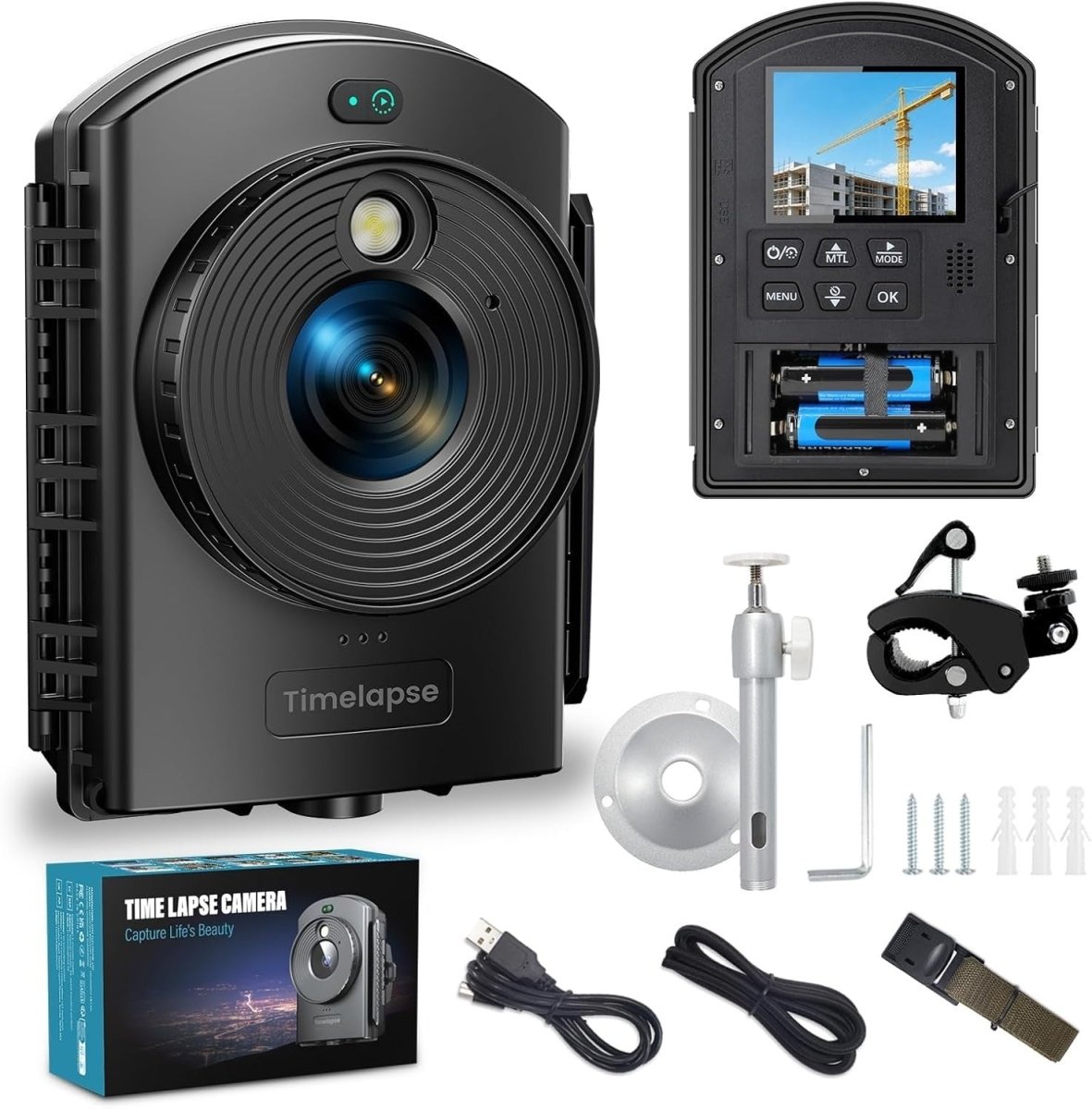 1080P Time Lapse Camera Outdoor Construction IP66 180 Day 64GB - Kwikley