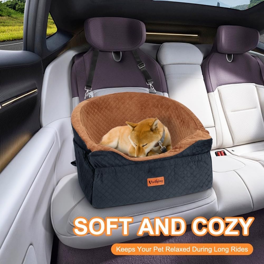 Dog Booster Car Seat Memory Foam Washable Travel Bed Small Dogs