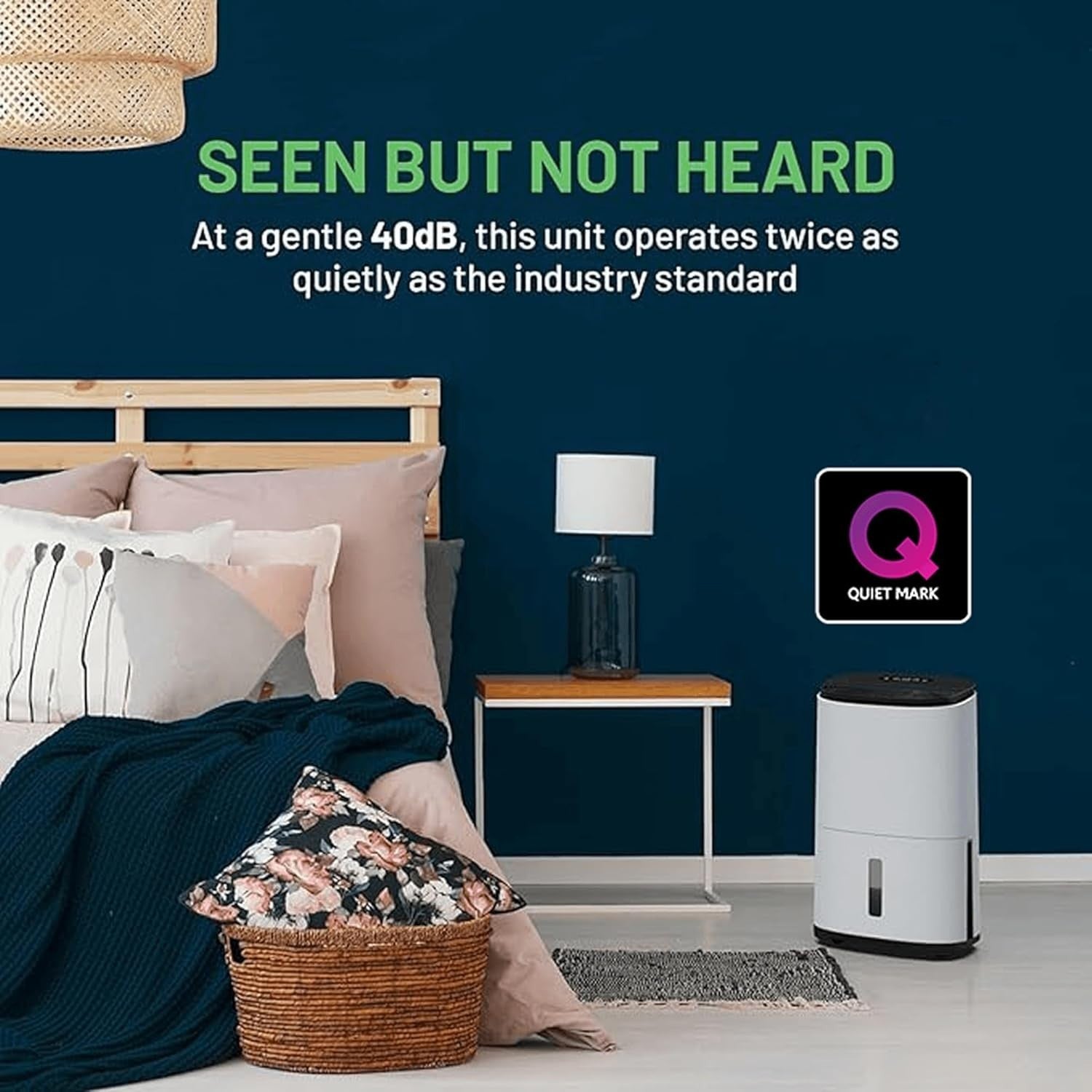 Large Home 25L Dehumidifier with HEPA Air Purifier Quiet Low Energy