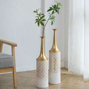 Extra Large Tall Floor Vases Set White Metal Pampas Vase Living Room Decor