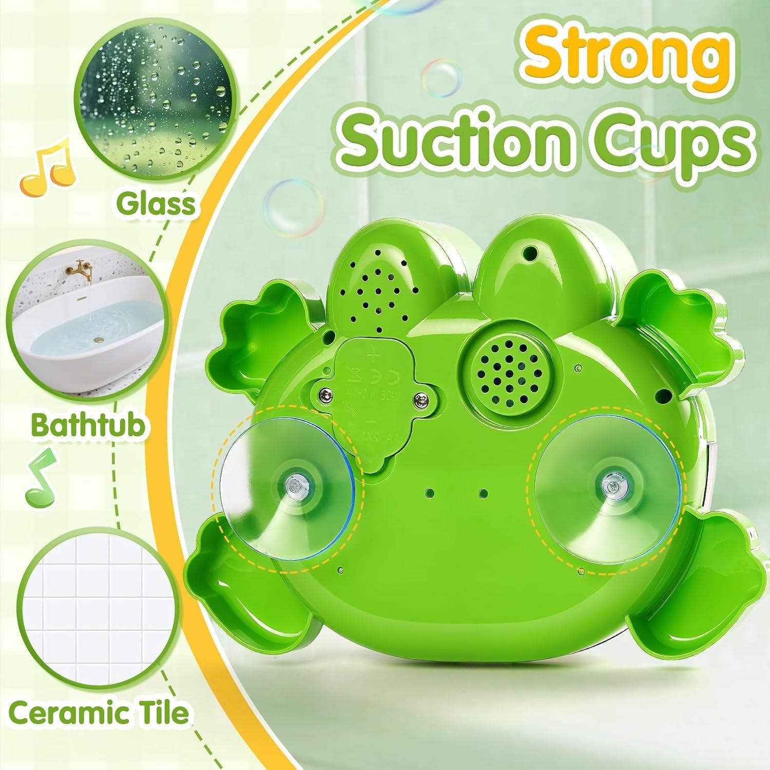 Baby Bath Bubble Machine Frog Toy with Music for Toddlers Kids