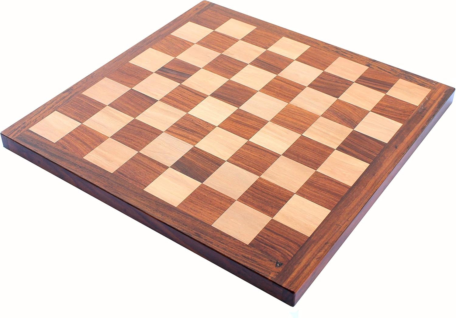 16" Wooden Chess Board | 16×16 Rosewood Board Only | Premium Hand-Carved