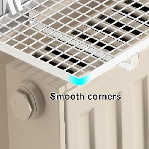 Radiator Shelf Wall Mount Cover with Adhesive Hooks | Indoor Storage & Display