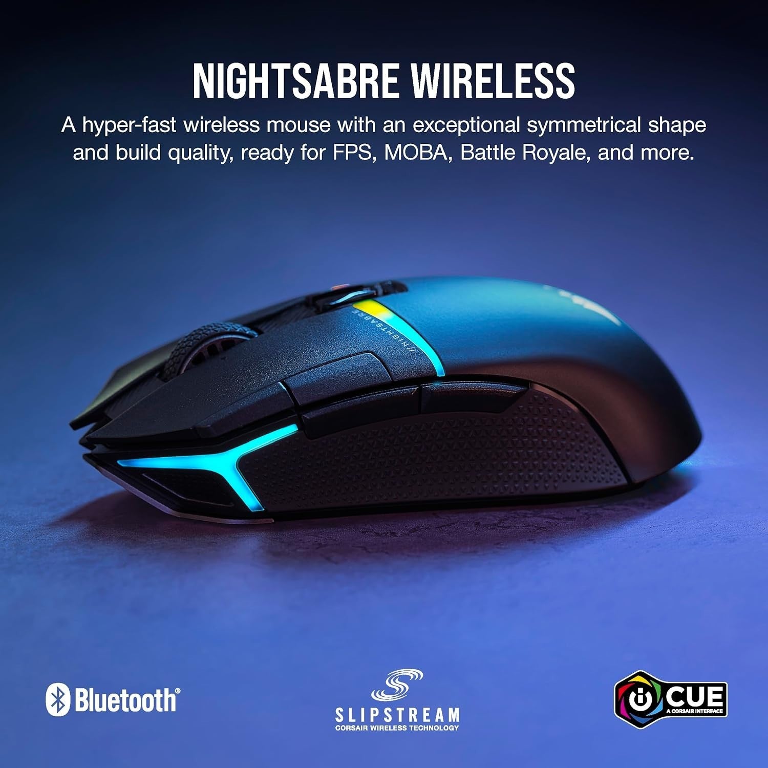 Wireless RGB Gaming Mouse 26,000 DPI Ultra-Fast 11 Buttons FPS