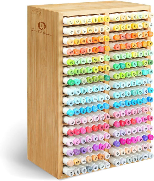 Desk Organizer for 224 Markers Pens Pencils Art Brushes Bamboo 32 Compartments