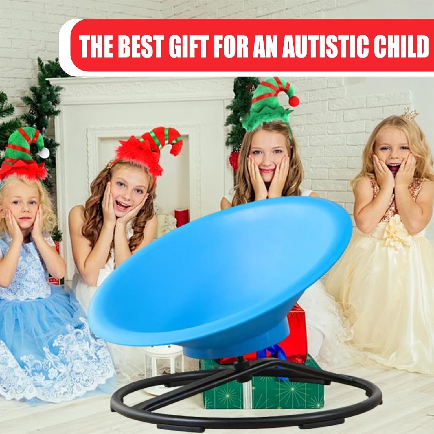 Large Sensory Spinning Chair Autism 65cm Kids 360° Swivel Therapy Seat