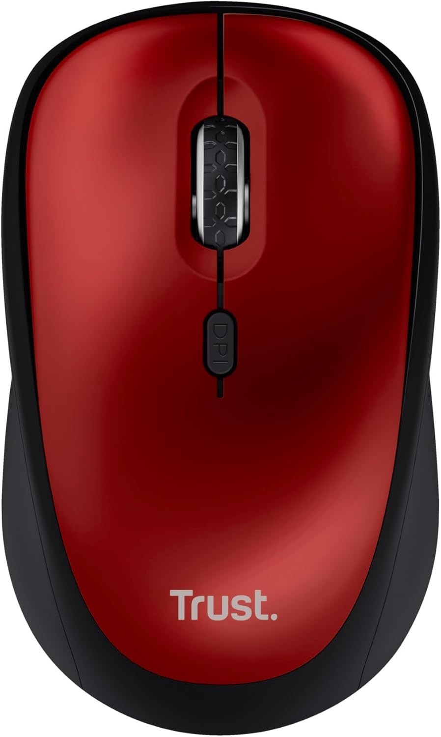 Red Silent Wireless Mouse 1600 DPI Compact USB Receiver Home Office Laptop