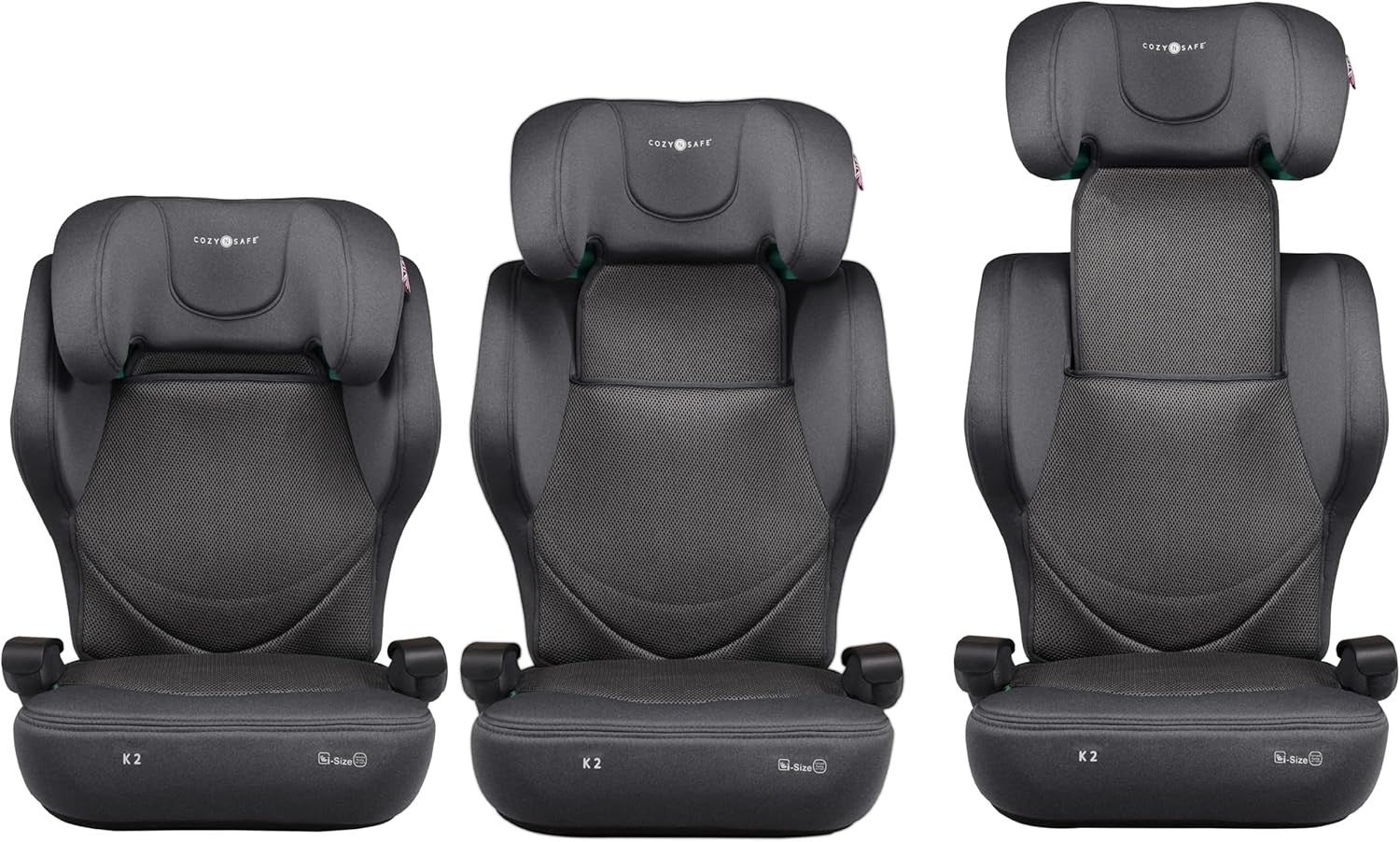 i-Size ISOFIX High Back Booster Car Seat 100–150cm Side Impact Protection