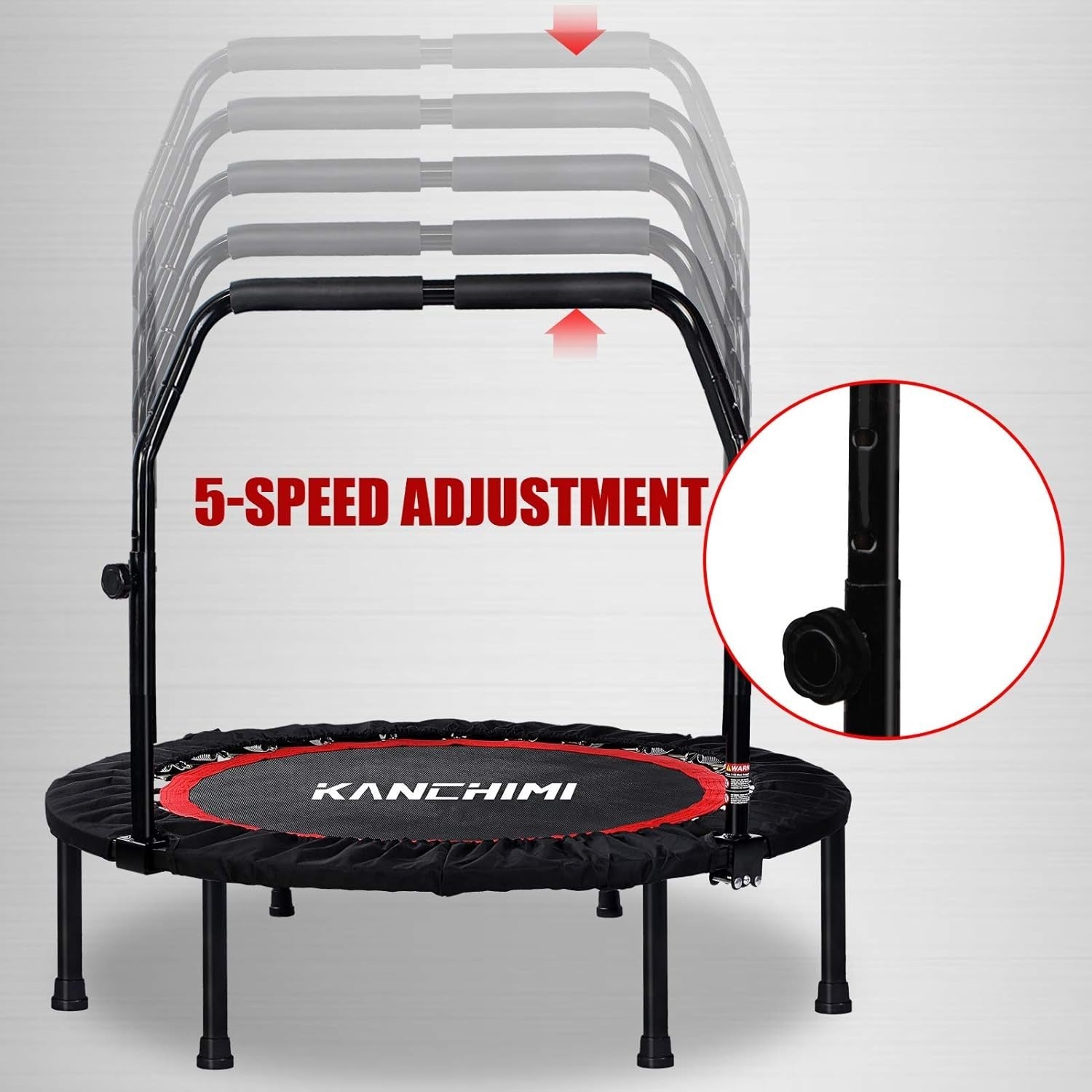 40in Folding Fitness Rebounder Trampoline with Handle Indoor Workout