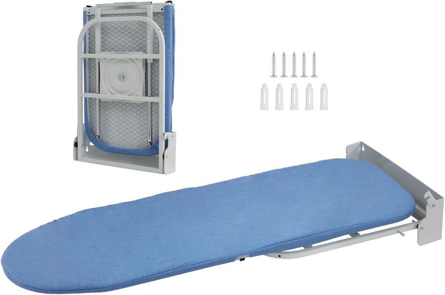 Wall Mounted Folding Ironing Board 180° Rotating Heat Resistant Cover