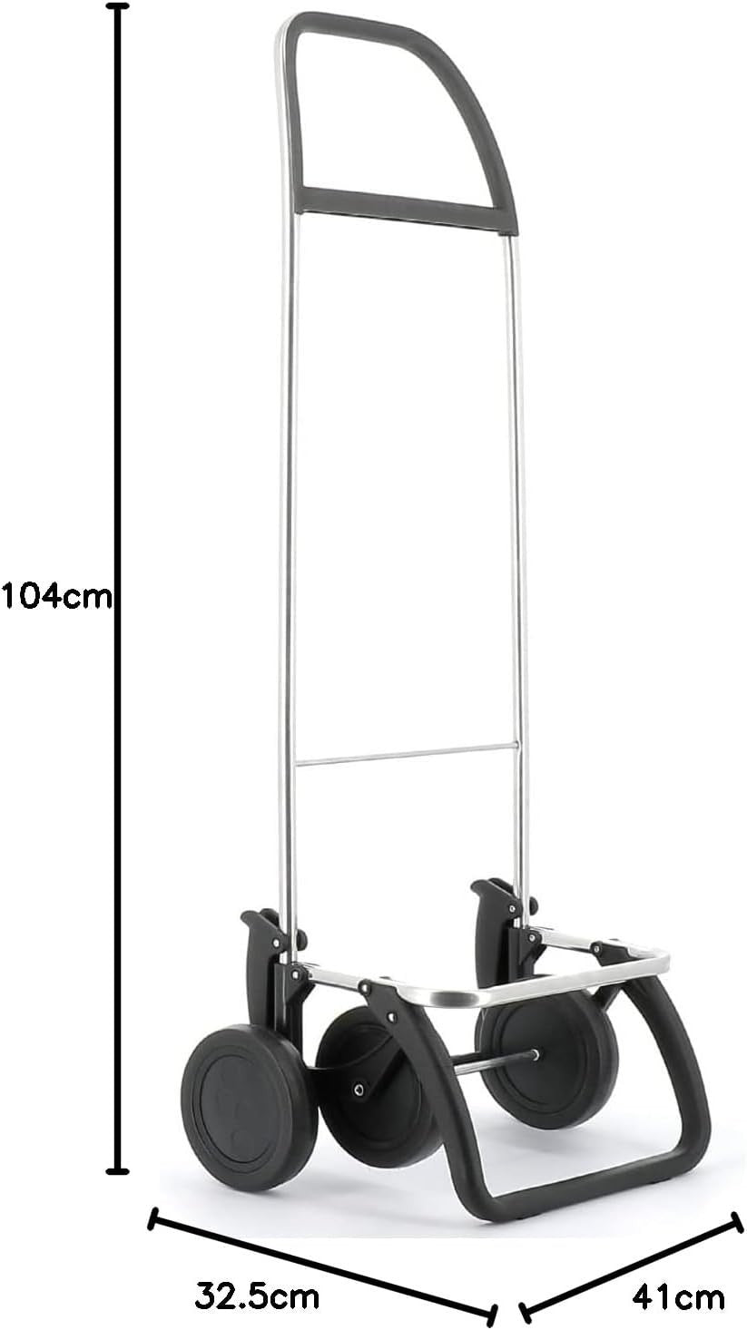 4 Wheel Folding Shopping Trolley Aluminium Lightweight Large Bag Black