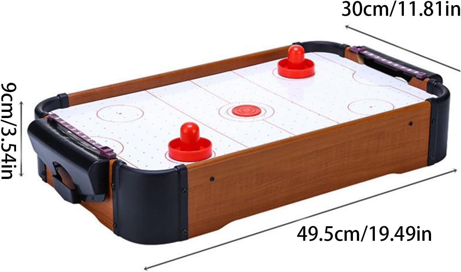Tabletop Air Hockey Game Wood 2 Player Family Party Fun