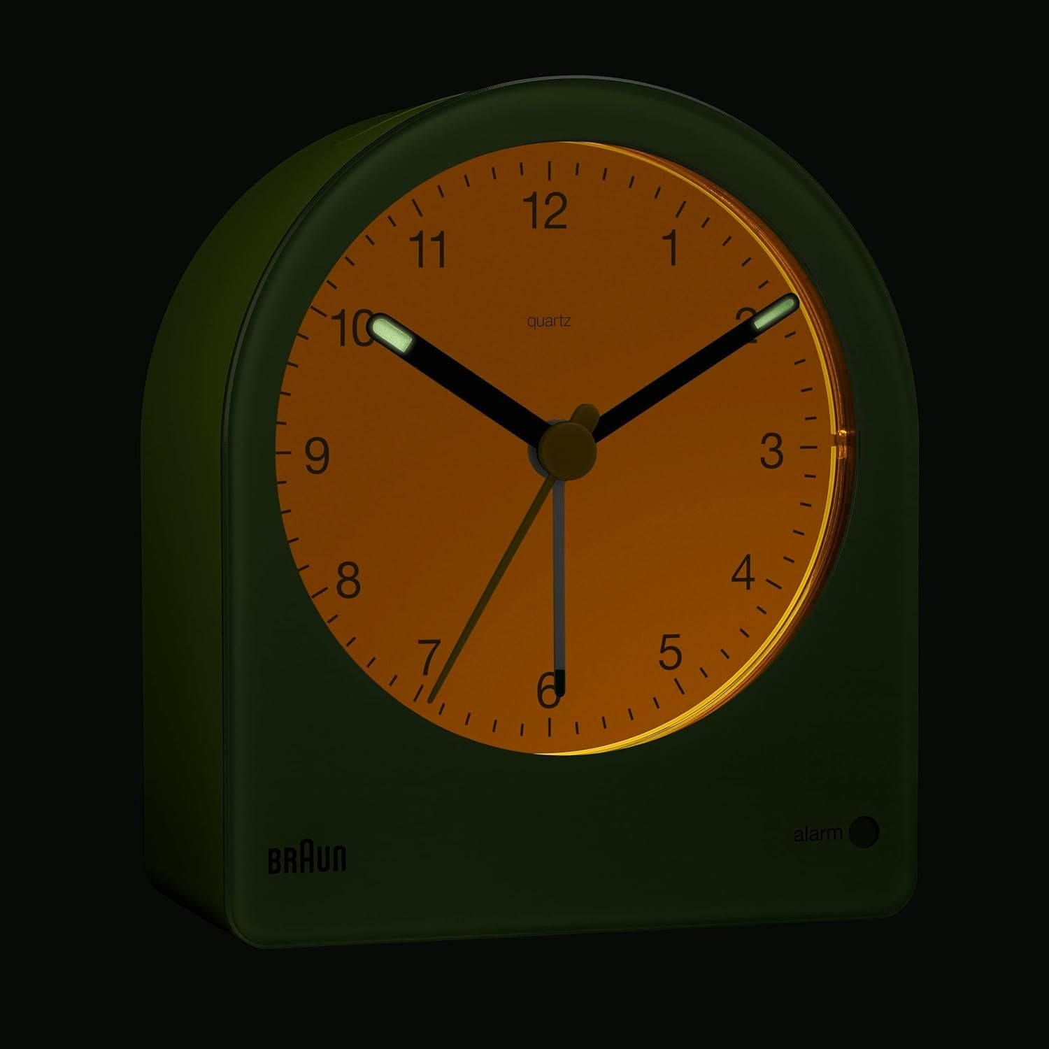 Silent Analogue Alarm Clock Snooze Backlight Quiet Quartz Green