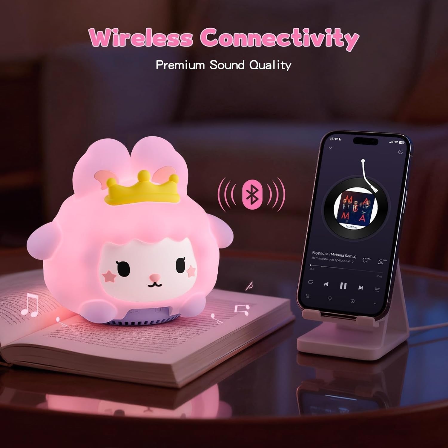 White Noise Machine for Kids & Adults with Night Light & Bluetooth