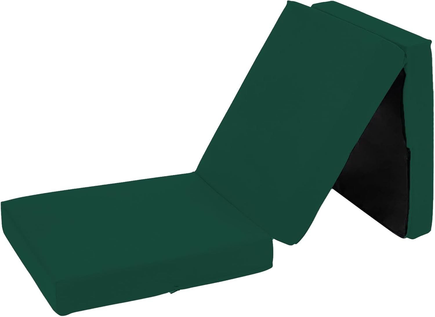 Foldable Foam Futon Mattress Chair Bed for Kids Adults Sleepover Lounge Green