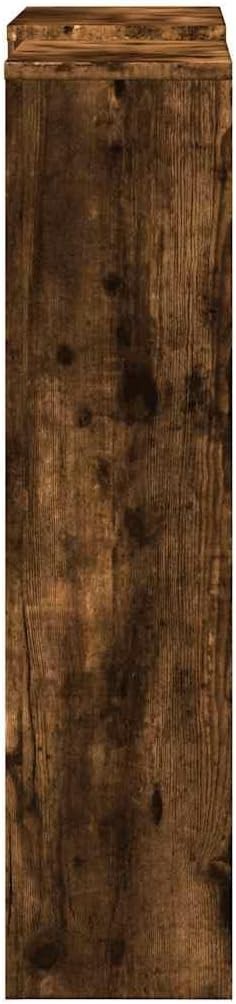 Smoked Oak Radiator Cover Cabinet | Modern Slatted MDF Heater Shelf
