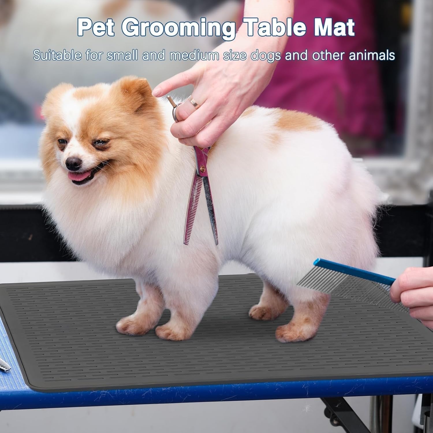 Dog Grooming Table Mat Non Slip Silicone Anti Fatigue Paw Protection