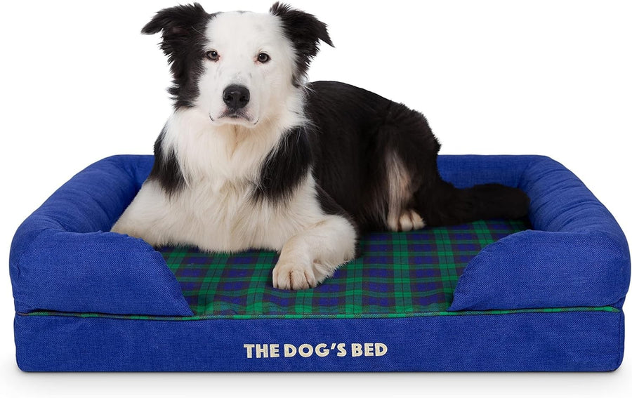 Orthopedic Memory Foam Dog Bed Large Washable Bolster 91x70cm