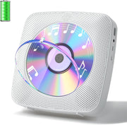 Desktop CD Player Bluetooth Speakers FM Radio USB AUX Remote White