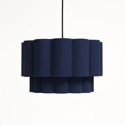 Cream Scalloped Drum Lampshade 48cm Large Ceiling Pendant Modern Light