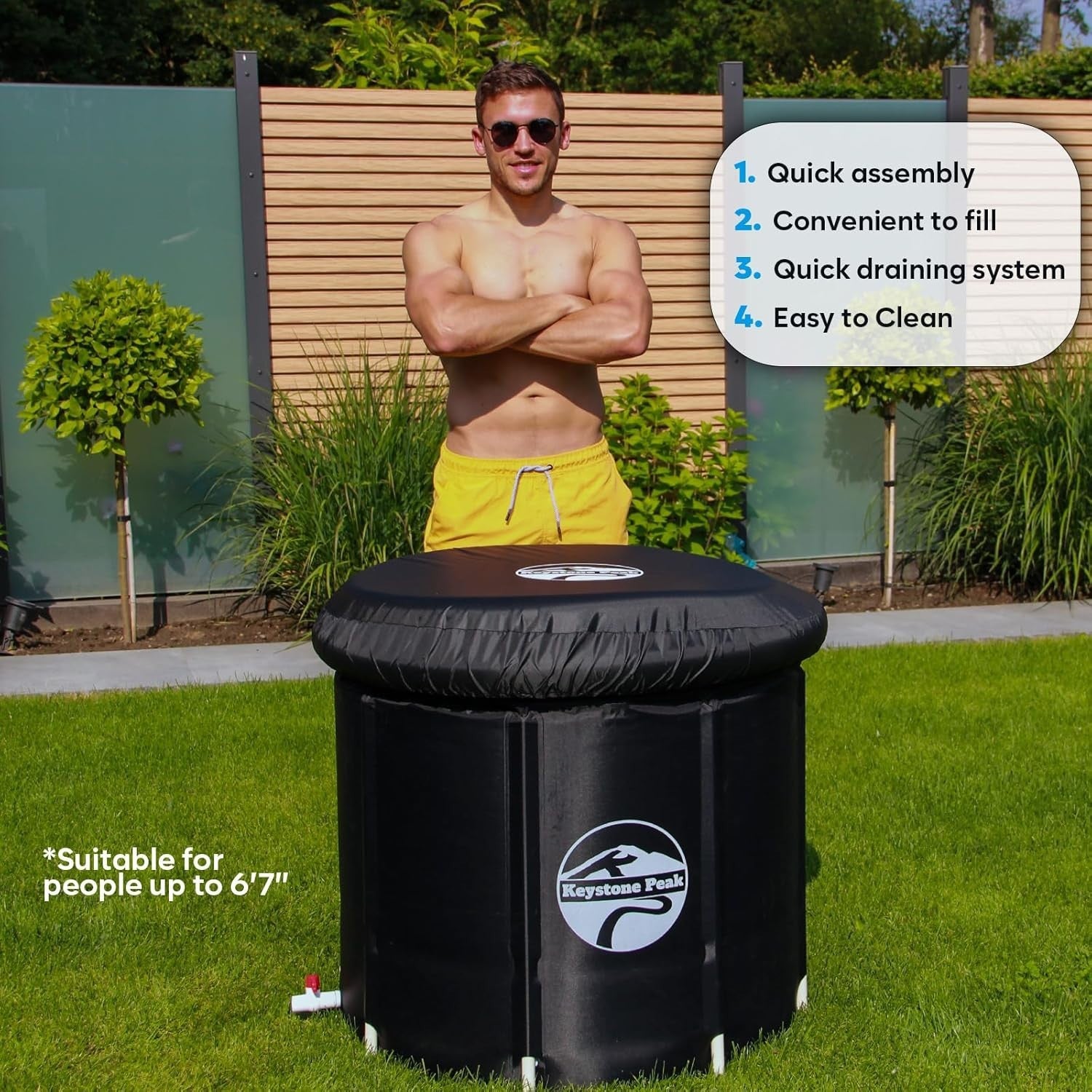 Portable Cold Plunge Tub for Adults | Inflatable Ice Bath for Sports Recovery