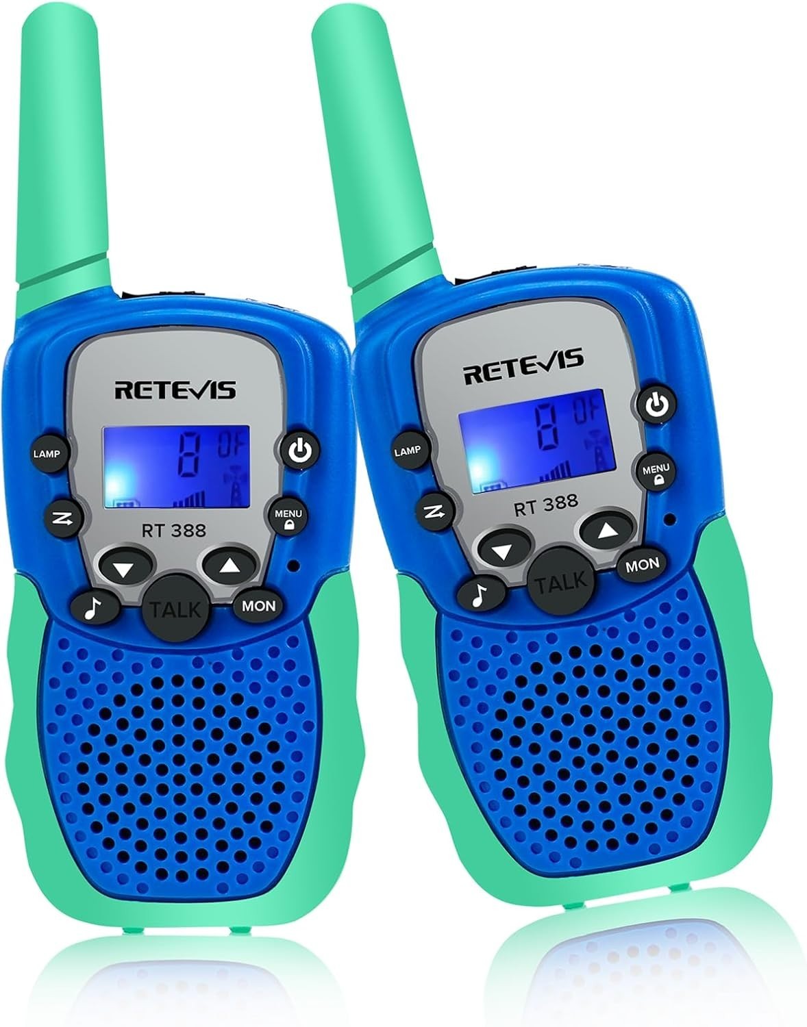Kids Walkie Talkie VOX Flashlight Clear Sound Outdoor Toy Gift Blue