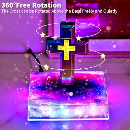 Magnetic Levitating Cross Lamp 360° Floating LED Touch-Control Night Light