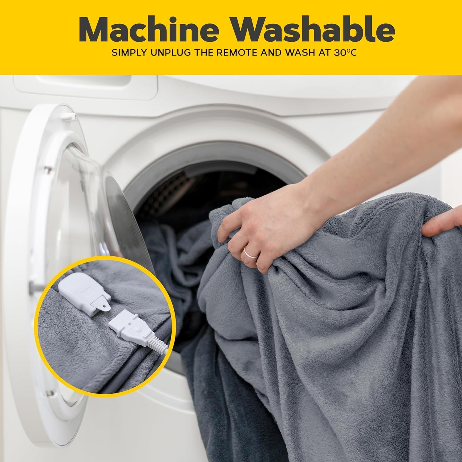 King Size Electric Heated Throw Dual Control 230x250cm Timer Washable